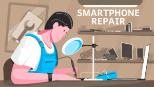 Smartphone Repair Flat Composition